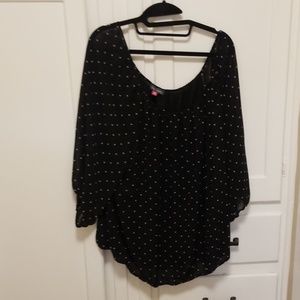 Polka dot off shoulder top